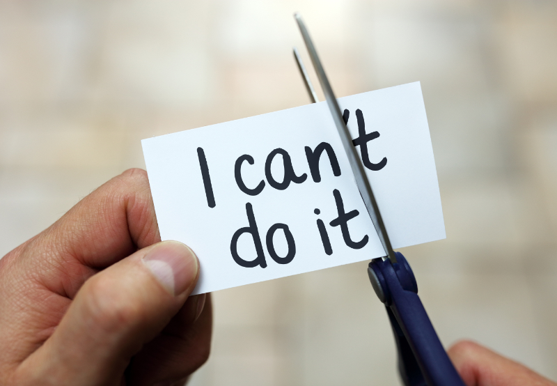 The message 'I can do it'